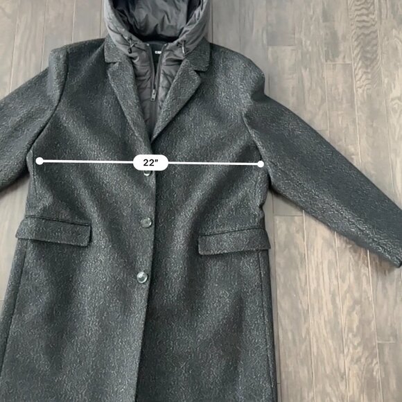 Black & Grey Express XL Men's Jacket with zip-in hooded bib - Picture 7 of 13